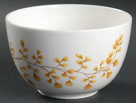 Maidenhair Fern Yellow Soup/Cereal Bowl