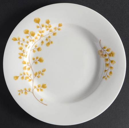 Maidenhair Fern Yellow Salad/Dessert Plate