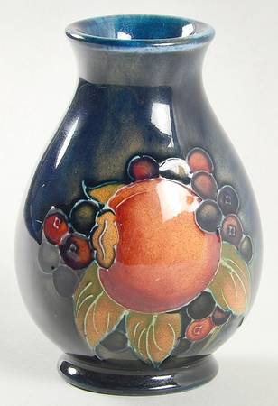 Pomegranate (Blue Background) 3" Mini Bud Vase