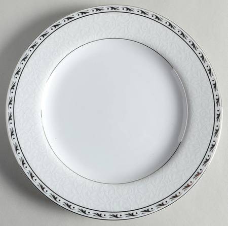 Platinum Ribbon Salad Plate