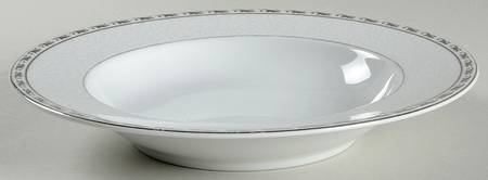 Platinum Ribbon Rim Soup Bowl
