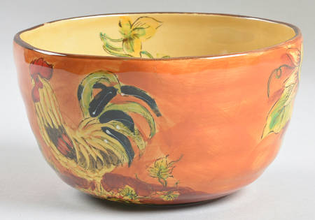 Orange Rooster Deep Soup/Cereal Bowl