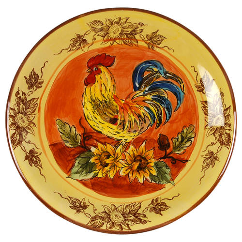 Orange Rooster Salad Plate