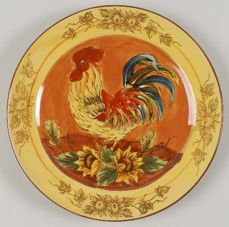 Orange Rooster Salad Plate