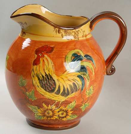 Orange Rooster 96 Oz Pitcher