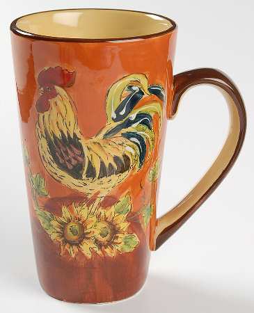 Orange Rooster Latte Mug