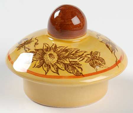 Orange Rooster Lid for Sugar Bowl