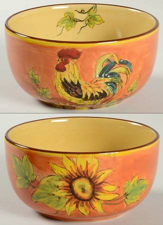 Orange Rooster Soup/Cereal Bowl
