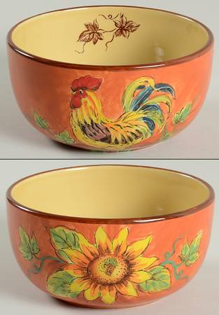 Orange Rooster Soup/Cereal Bowl