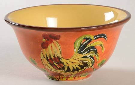 Orange Rooster 5" All Purpose Bowl