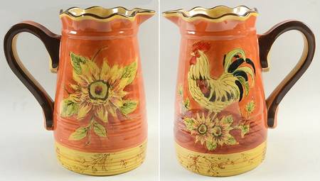 Orange Rooster 128 Oz Pitcher