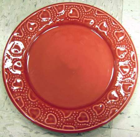Barcelos Red Salad/Dessert Plate