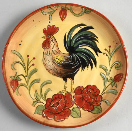 Honey Rooster Coupe Salad Plate