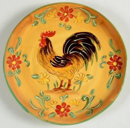 Honey Rooster Coupe Salad Plate