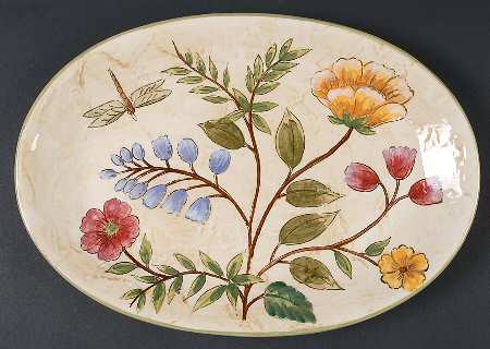 Spring Bloom 14" Oval Serving Platter