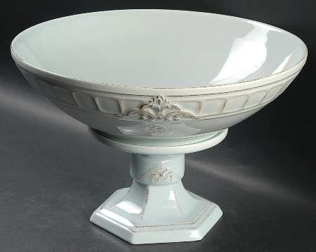 Venice Light Blue Large Footed Fruit Bowl