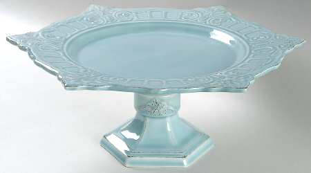 Venice Light Blue 13" Diameter Pedestal Cake Stand
