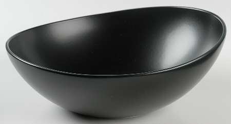 Curve Black 9" Round Vegetable Bowl