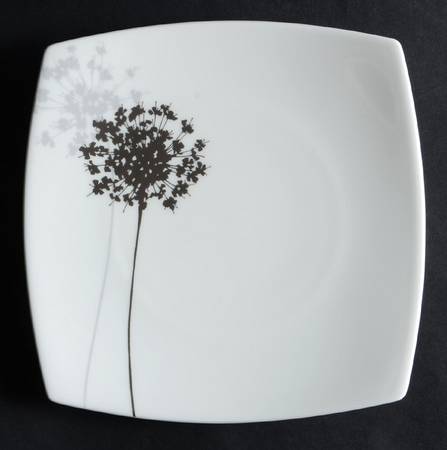 Floral Silhouette Salad Plate