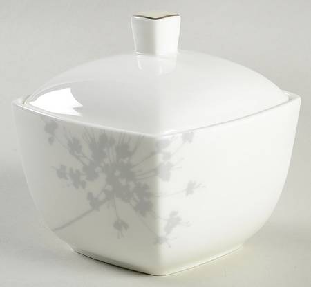 Floral Silhouette Sugar Bowl & Lid