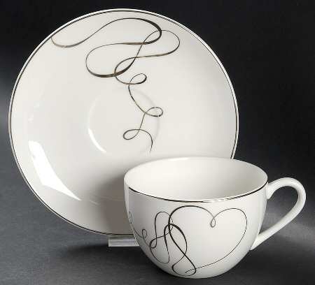 Love Story Flat Cup & Saucer Set