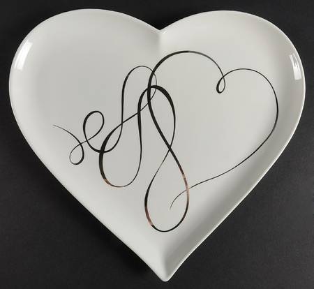 Love Story 11" Heart Shape Platter