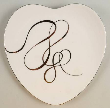 Love Story Heart Shape Salad Plate
