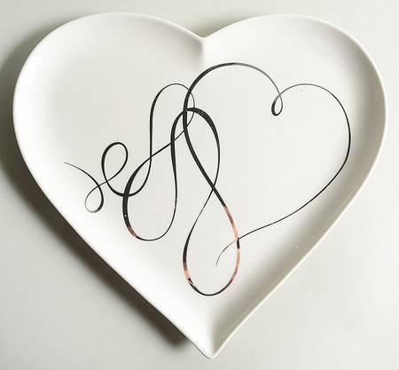 Love Story Heart Shaped Tray