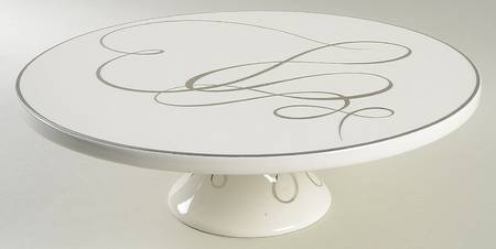 Love Story 12" Diameter Pedestal Cake Stand