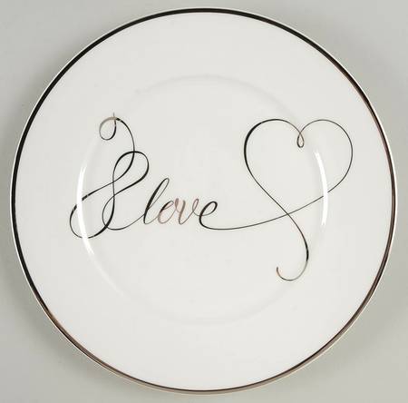 Love Story Luncheon Plate