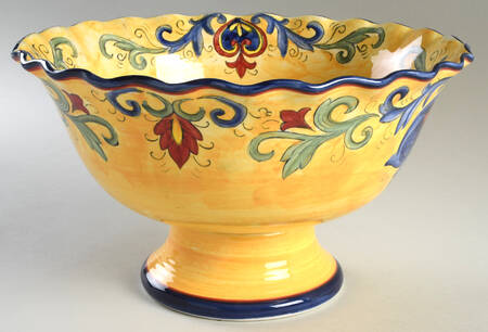 Yellow Talavera Footed Bowl