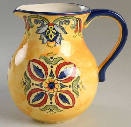 Yellow Talavera 80 Oz Pitcher
