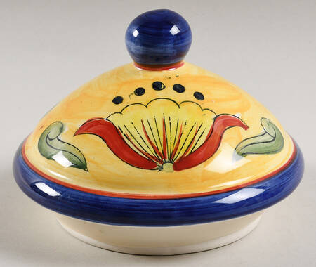 Yellow Talavera Lid for Medium Canister