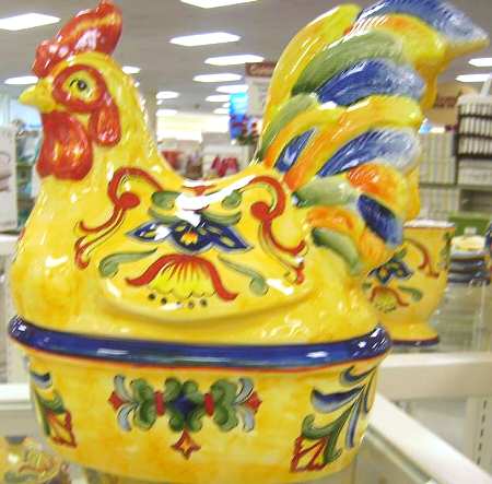 Yellow Talavera 1.5 Quart Oval Casserole & Chicken Lid