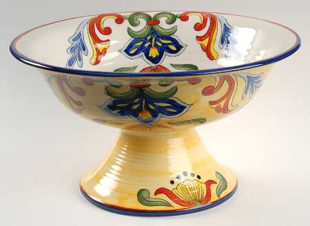 Yellow Talavera 13" Round Serving Bowl