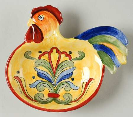 Yellow Talavera Figural Dip Bowl