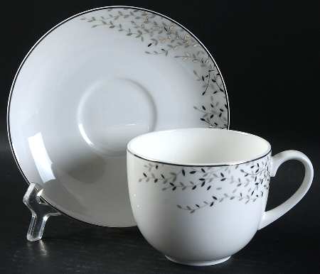 Shimmer Vine Flat Cup & Saucer Set