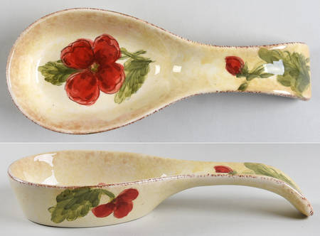 Poppies Spoon Rest/Holder (Holds 1 Spoon)
