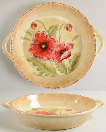 Poppies 15" Round Tray