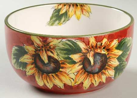 Red Sunflower Soup/Cereal Bowl