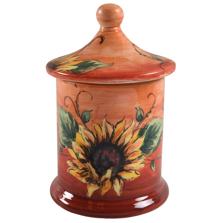 Sunset Sunflower Medium Canister & Lid