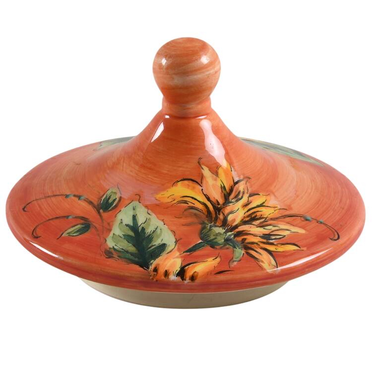 Sunset Sunflower Lid for Large Canister