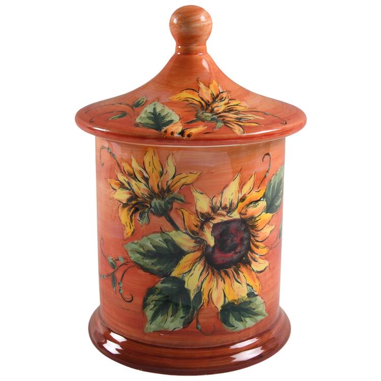 Sunset Sunflower Large Canister & Lid
