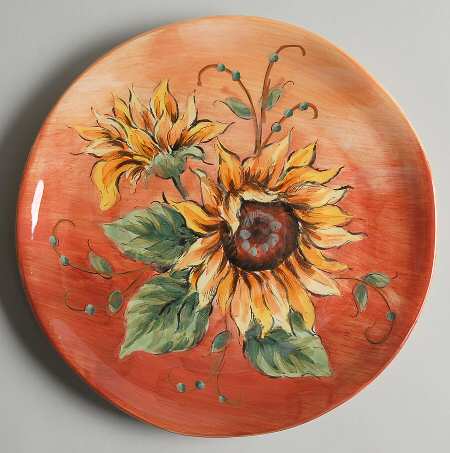 Sunset Sunflower Salad Plate