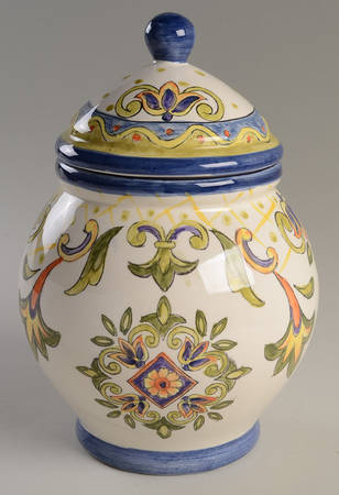 Green Talavera Large Canister & Lid