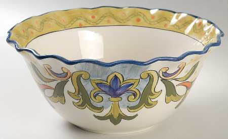Green Talavera 10" Round Serving Bowl