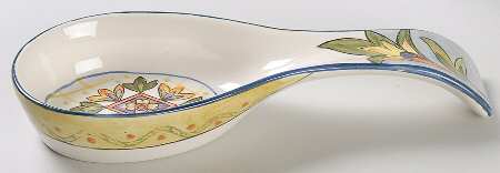Green Talavera Spoon Rest/Holder (Holds 1 Spoon)