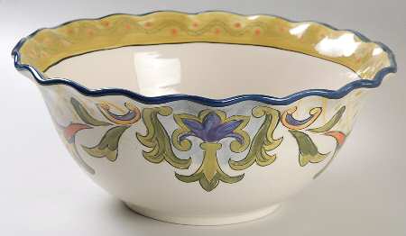 Green Talavera Footed Bowl