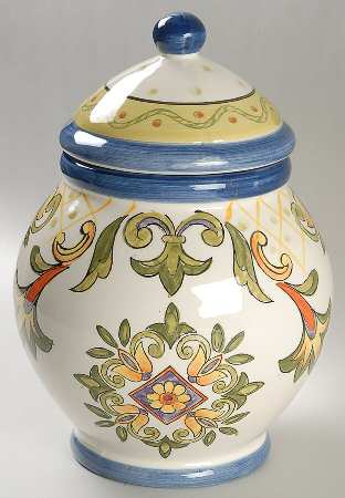 Green Talavera Medium Canister & Lid