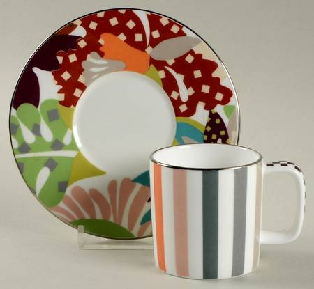 Tropical Flat Demitasse Cup & Saucer Set